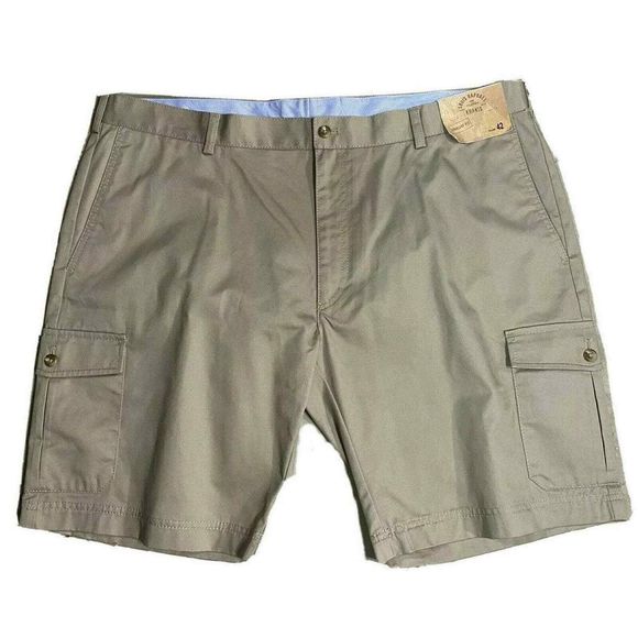 Men's Louis Raphael‎ Khaki Straight Fit Cargo Shorts Waist 42 NWT Cotton rich tw - Picture 1 of 8